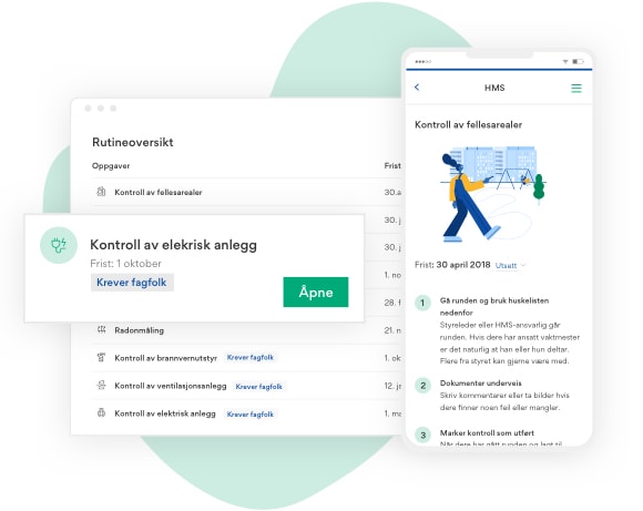 Illustrasjonsbilde av HMS-modulen på styrerommet.no